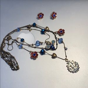 Betsey Johnson Bee, flower, anchor set